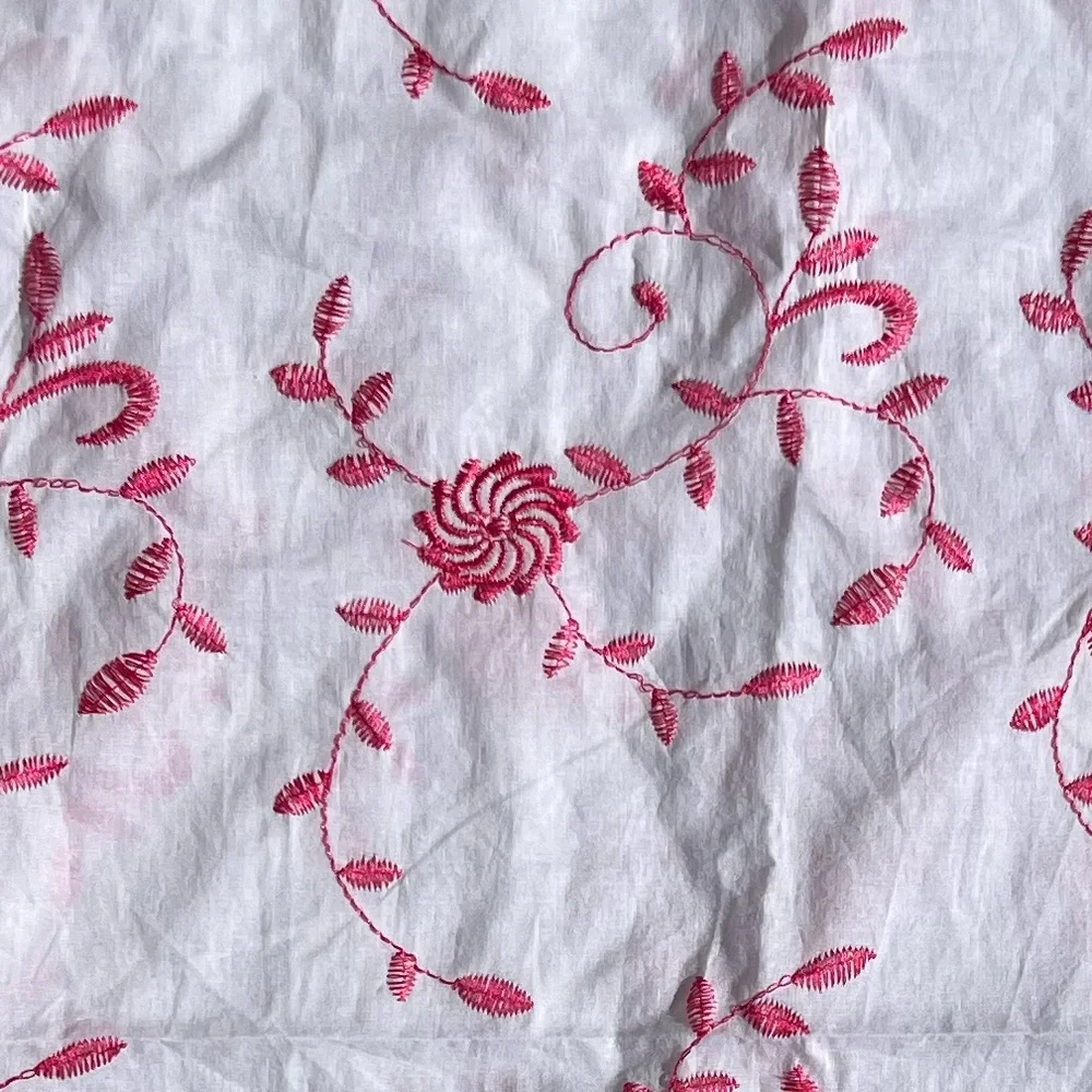 - Pink Floral Embroidered Infinity Scarf! NEW!